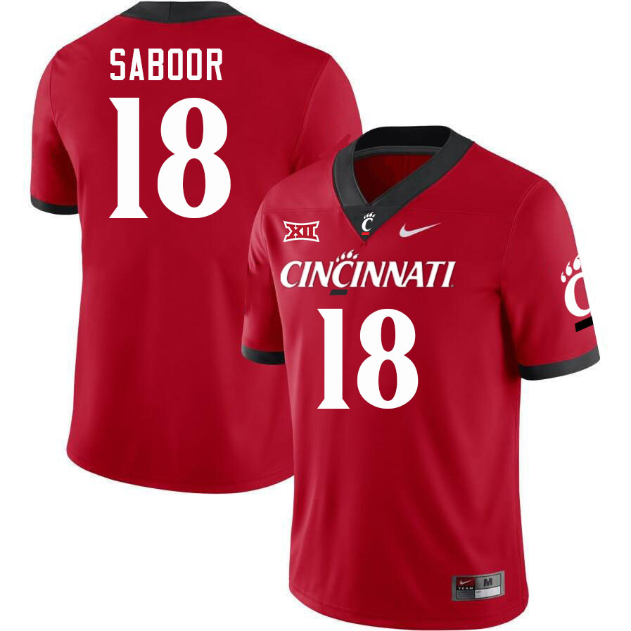 Cincinnati Bearcats #18 Marqavious Saboor College Football Jerseys Stitched-Red